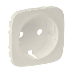 Лицевая панель для кнопочного выключателя с держателем маркировки,с подсветкой.Прозрачная,с 3 вставками (белая,сл.кость,алюминий) в комплекте, белый, Legrand Valena Allure
