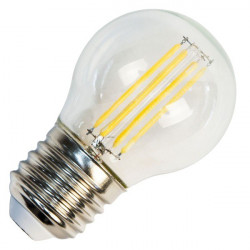 Лампа филаментная светодиодная шарик Feron LB-61 5W 6400K 230V 570lm E27 filament дневной свет