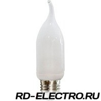 Лампа энергосберегающая свеча на ветру 11W 6400K Е14/Е27