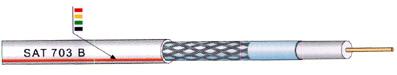 Кабель коаксиальный Cavel SAT 703 B RO с красной полосой CU 75 Ом (бухта 100м)