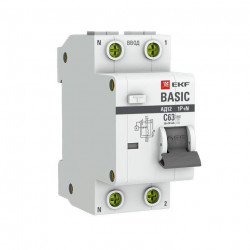 Выключатель автоматический дифференциального тока 1п+N C 32А 30мА тип АС эл. 4.5кА АД-12 Basic EKF DA12-32-30-bas