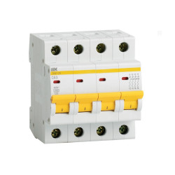 Автоматический выключатель ВА 47-60 4Р 16А 6 кА характеристика С ИЭК