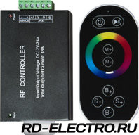 Контроллер для светодиодной ленты с П/У черный, 18А12-24V, LD55