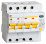 Выключатель автоматический дифференциального тока 4п C 40А 100мА тип AC 4.5кА АД-14 ИЭК MAD10-4-040-C-100