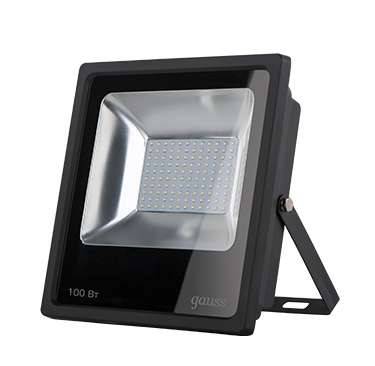 Прожектор светодиодный Elementary LED 100Вт IP65 6500К черн. Gauss 613100100