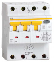 Выключатель автоматический дифференциального тока 4п (3P+N) C 32А 100мА тип A 6кА АВДТ-34 ИЭК MAD22-6-032-C-100