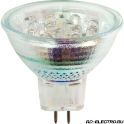 Лампа светодиодная 220v MR16 GU5.3 1W мультиколор Feron