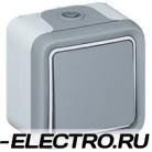 Кнопочный выключатель Plexo 10A, IP55 (цвет серый)