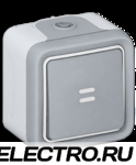 Кнопочный выключатель с подсветкой Plexo 10A, IP55 (цвет серый)