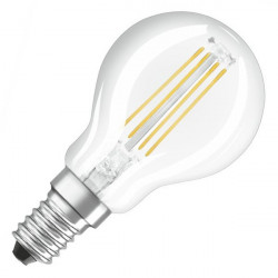 Лампа филаментная светодиодная шарик Osram LED P Retrofit CLAS P 40 4W/827 470lm E14 Filament
