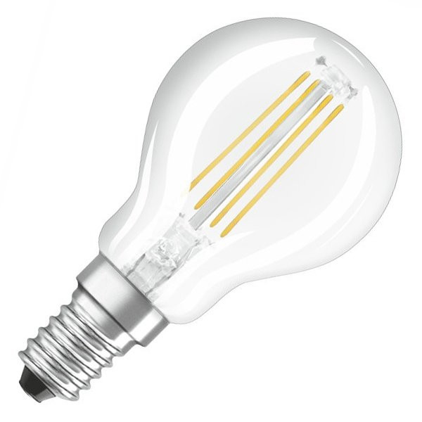 Лампа филаментная светодиодная шарик Osram LED P Retrofit CLAS P 40 DIM 4.5W/827 470lm E14 Filament