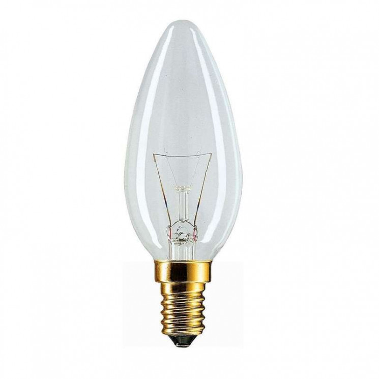 Лампа накаливания Stan 60Вт E14 230В B35 CL 1CT/10X10 Philips 926000003017